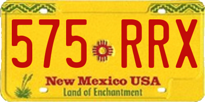 NM license plate 575RRX