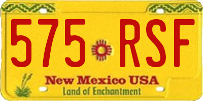 NM license plate 575RSF