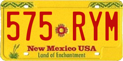 NM license plate 575RYM