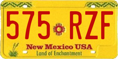 NM license plate 575RZF