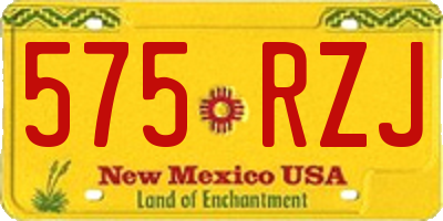 NM license plate 575RZJ