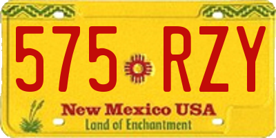 NM license plate 575RZY