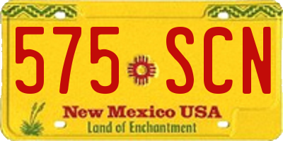 NM license plate 575SCN