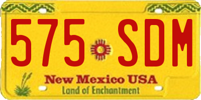 NM license plate 575SDM