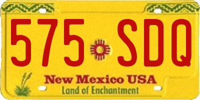 NM license plate 575SDQ