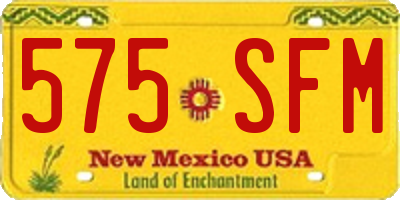 NM license plate 575SFM
