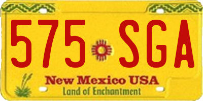 NM license plate 575SGA