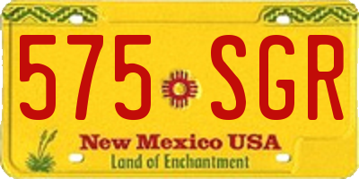 NM license plate 575SGR