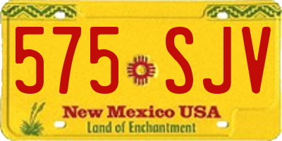 NM license plate 575SJV
