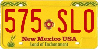 NM license plate 575SLO