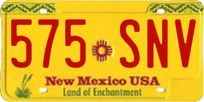 NM license plate 575SNV