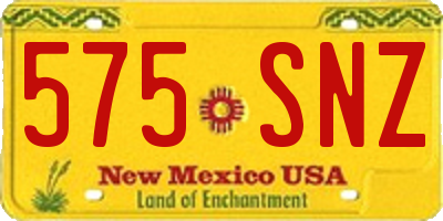NM license plate 575SNZ