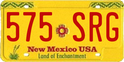 NM license plate 575SRG