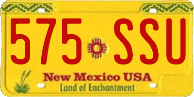 NM license plate 575SSU