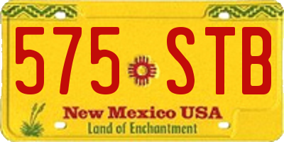 NM license plate 575STB