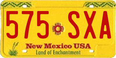 NM license plate 575SXA