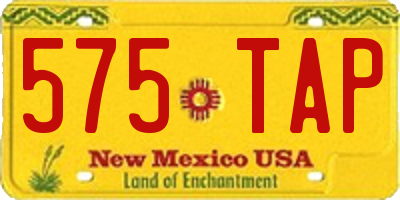 NM license plate 575TAP