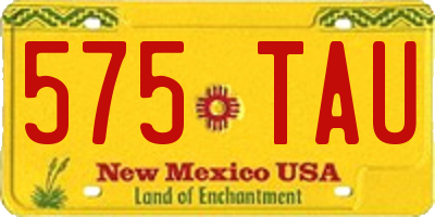 NM license plate 575TAU