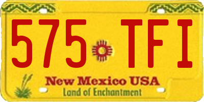 NM license plate 575TFI