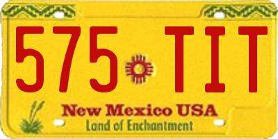 NM license plate 575TIT