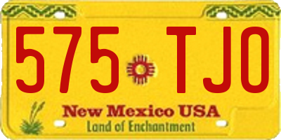 NM license plate 575TJO