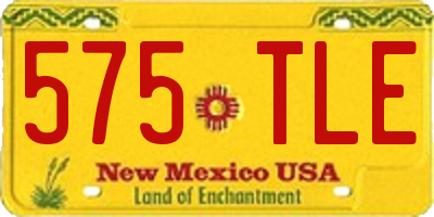 NM license plate 575TLE