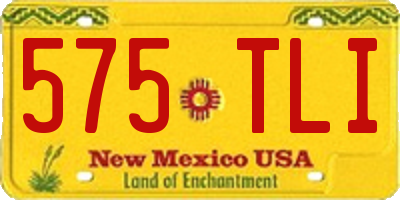 NM license plate 575TLI