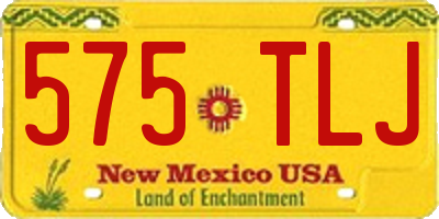NM license plate 575TLJ