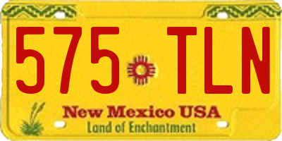 NM license plate 575TLN