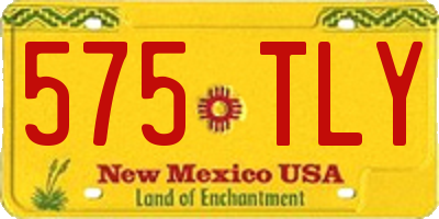 NM license plate 575TLY