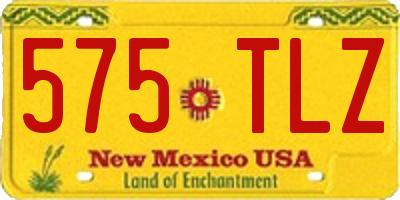 NM license plate 575TLZ