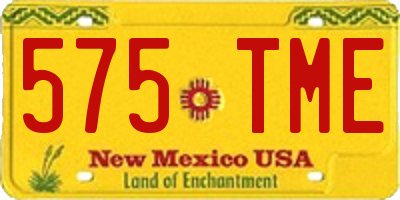NM license plate 575TME