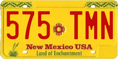 NM license plate 575TMN