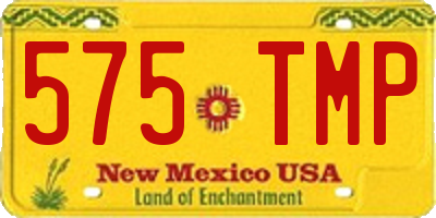 NM license plate 575TMP
