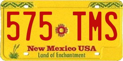 NM license plate 575TMS