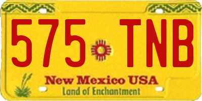 NM license plate 575TNB