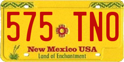 NM license plate 575TNO