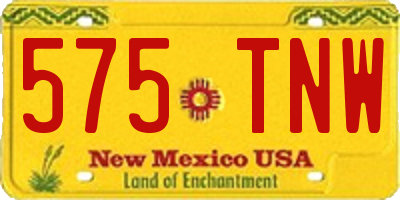 NM license plate 575TNW