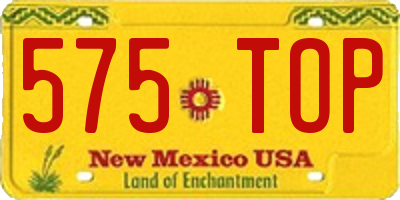 NM license plate 575TOP