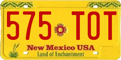 NM license plate 575TOT
