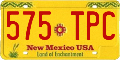 NM license plate 575TPC