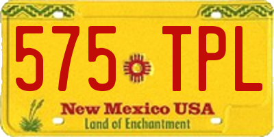 NM license plate 575TPL