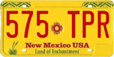 NM license plate 575TPR