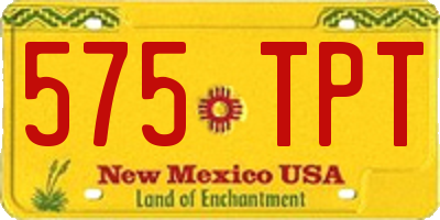 NM license plate 575TPT