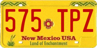 NM license plate 575TPZ