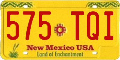 NM license plate 575TQI