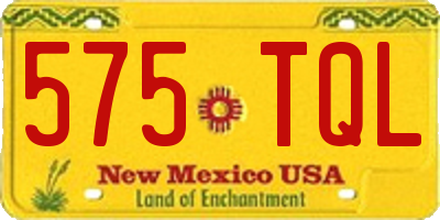 NM license plate 575TQL