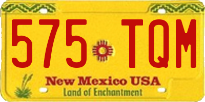 NM license plate 575TQM