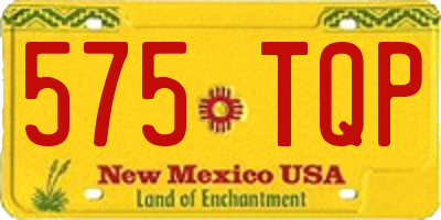 NM license plate 575TQP