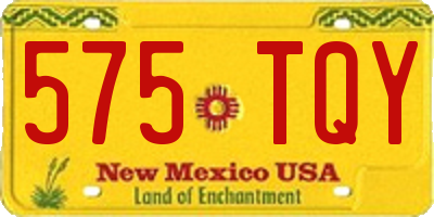 NM license plate 575TQY
